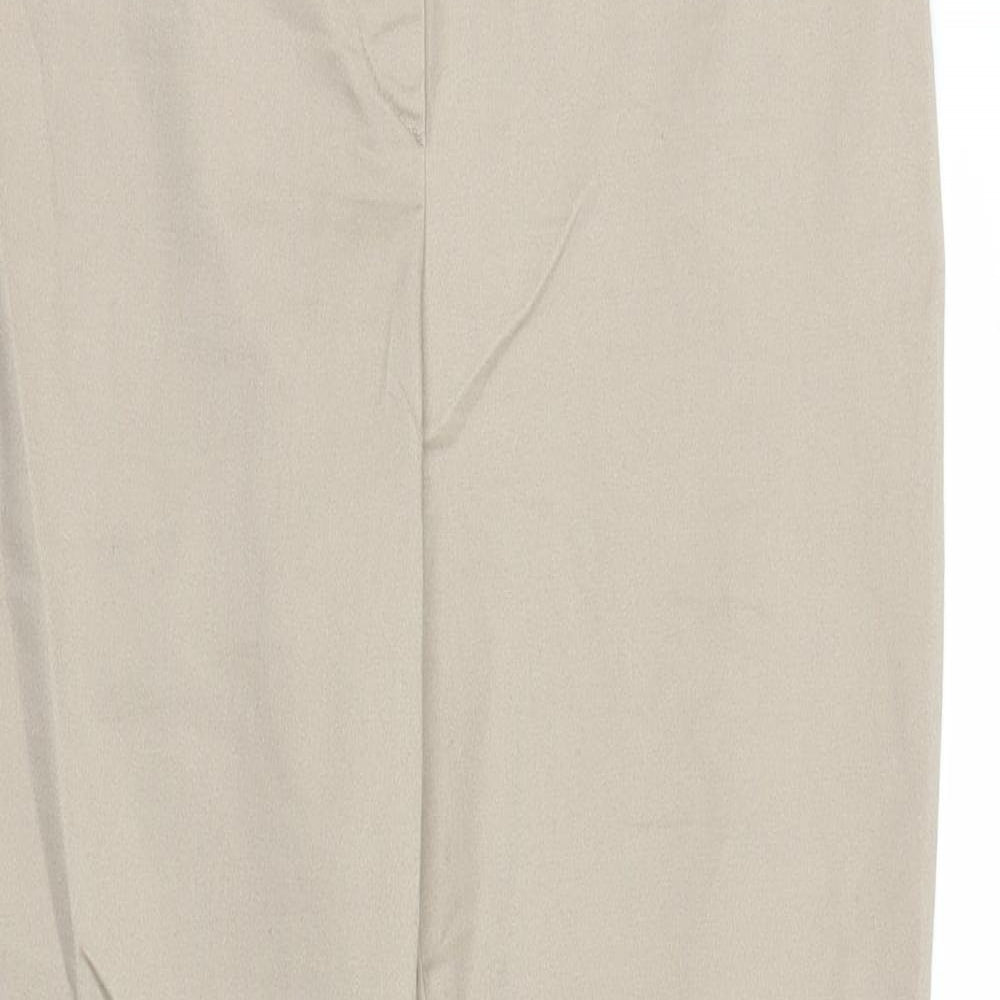 H&M Womens Beige   Capri Trousers Size 14 L25 in