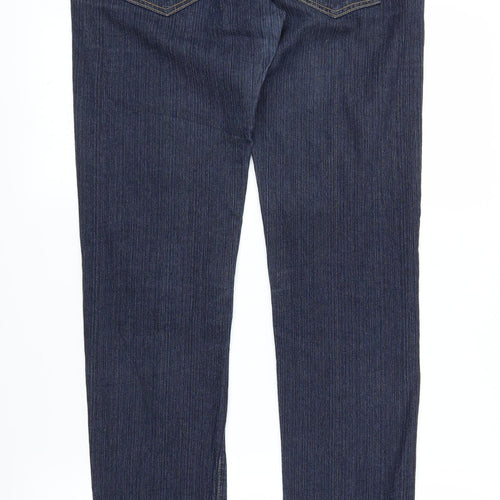 Koe Womens Blue  Denim Straight Jeans Size L L29.5 in