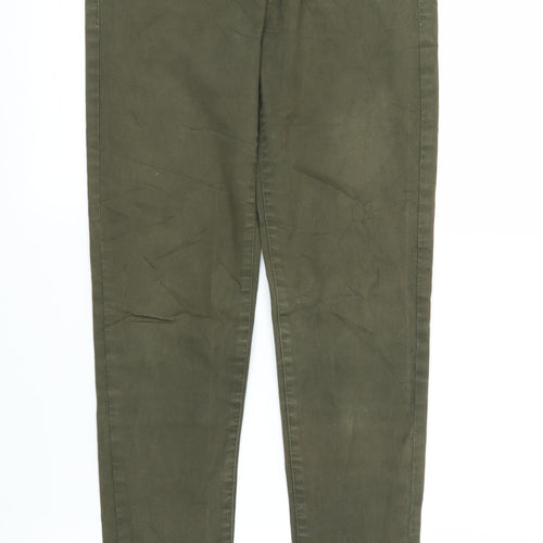 Bershka Womens Green  Denim Skinny Jeans Size 8 L28 in