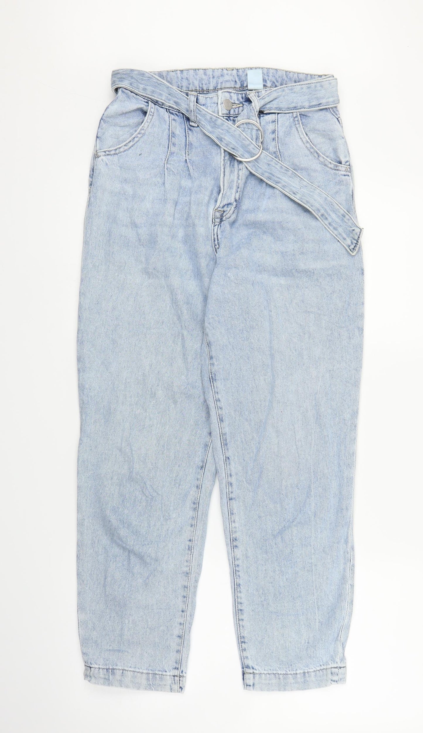 H&M Womens Blue  Denim Mom Jeans Size 6 L23 in