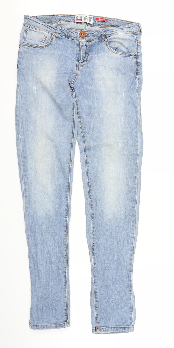House Womens Blue  Denim Skinny Jeans Size 10 L27 in