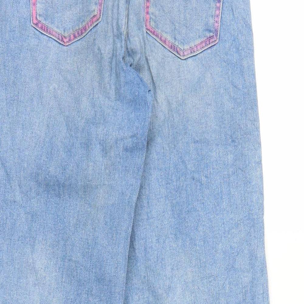 H&M Womens Blue  Denim Flared Jeans Size 4 L27 in
