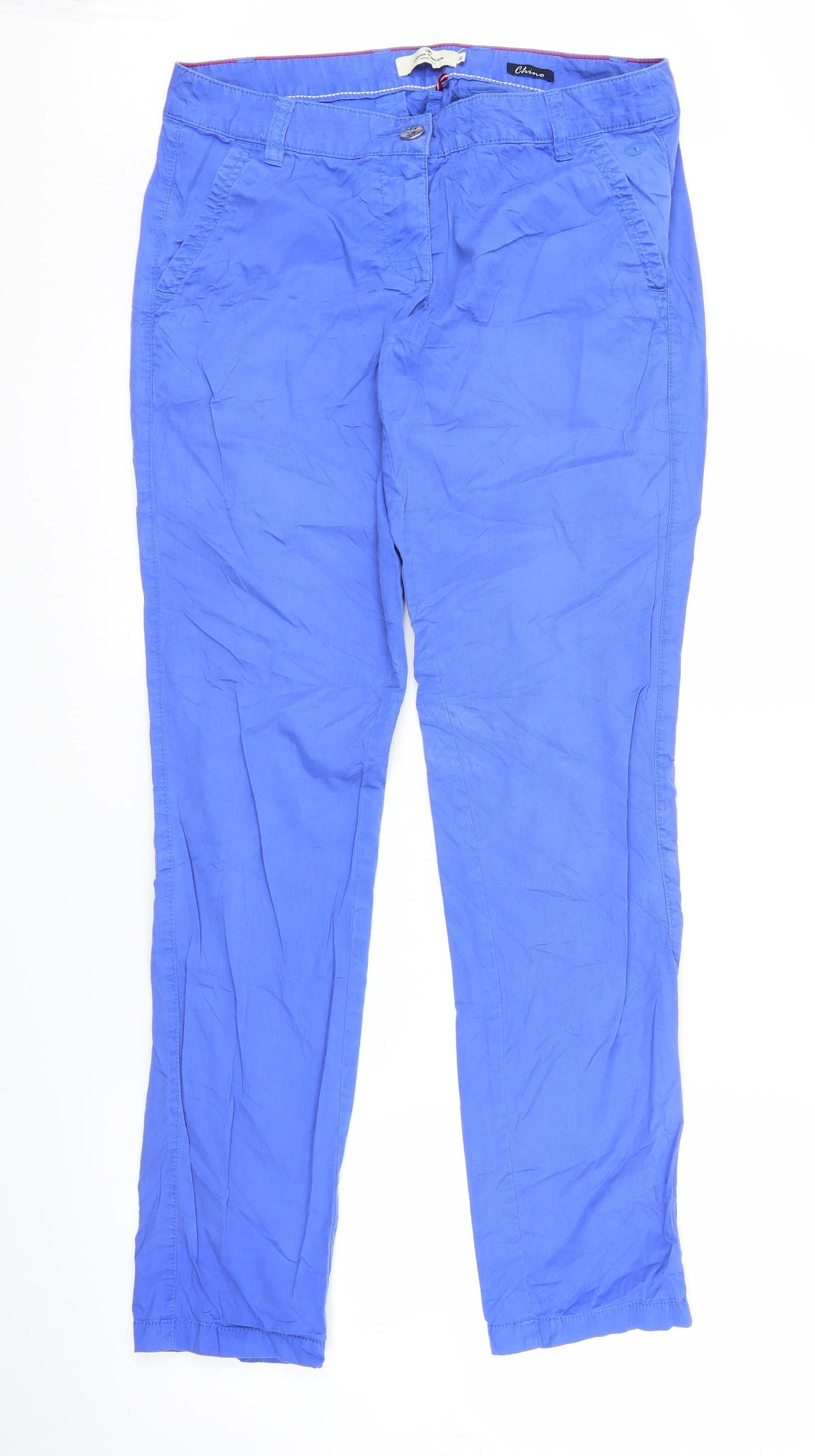 TOM TAILOR Womens Blue   Chino Trousers Size 10 L31 in
