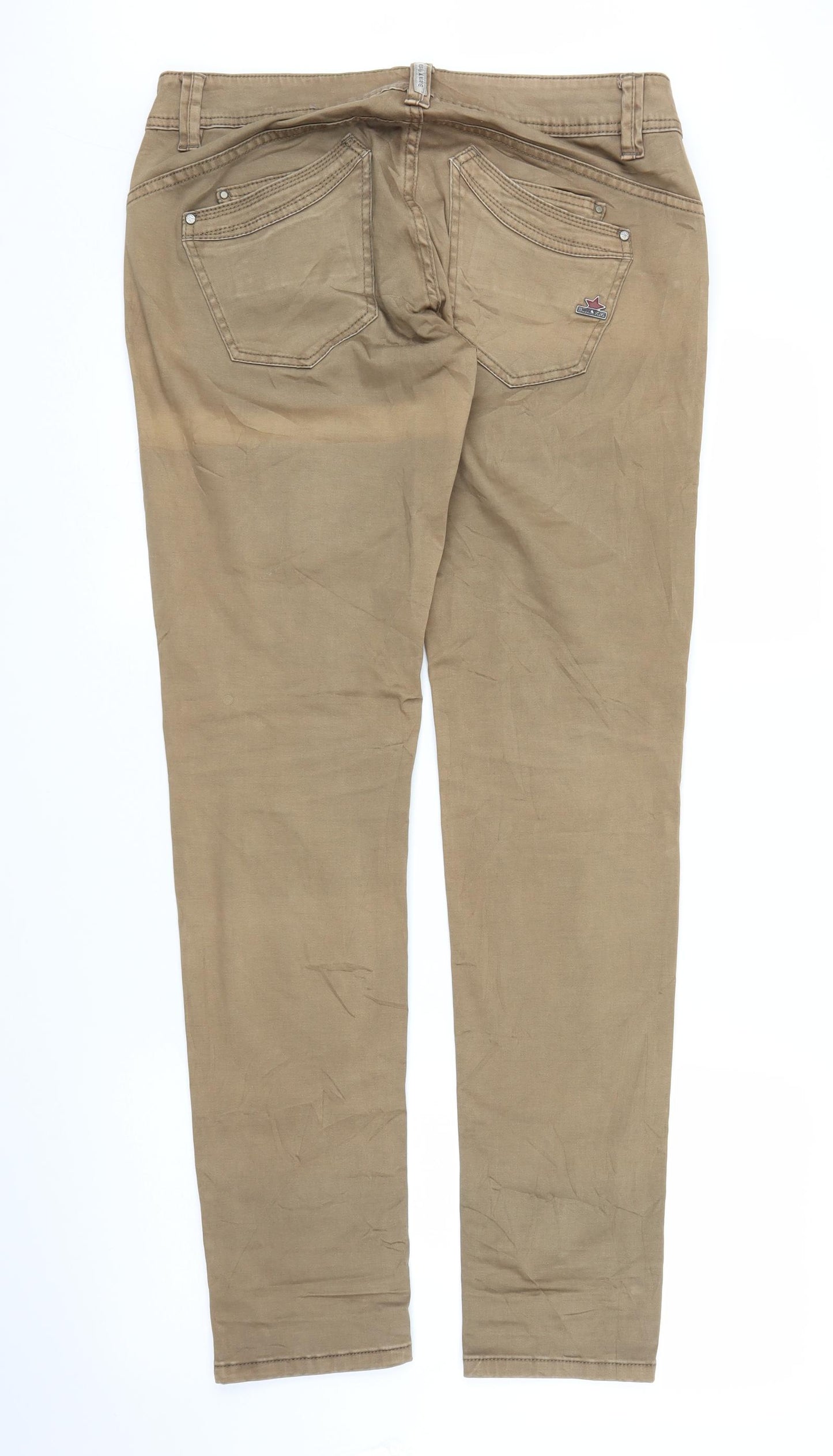 Bueno Vista Womens Brown   Chino Trousers Size M L30.5 in