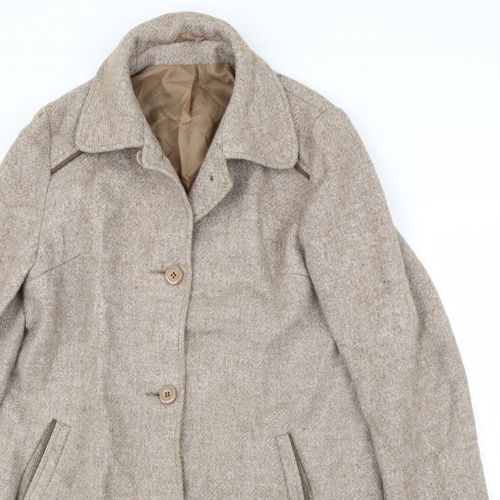 Preworn Womens Brown   Overcoat Coat Size L