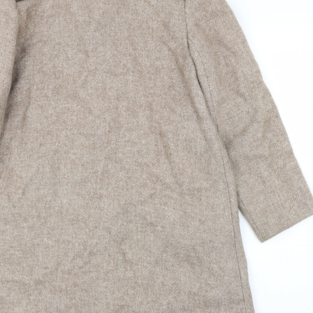 Preworn Womens Brown   Overcoat Coat Size L