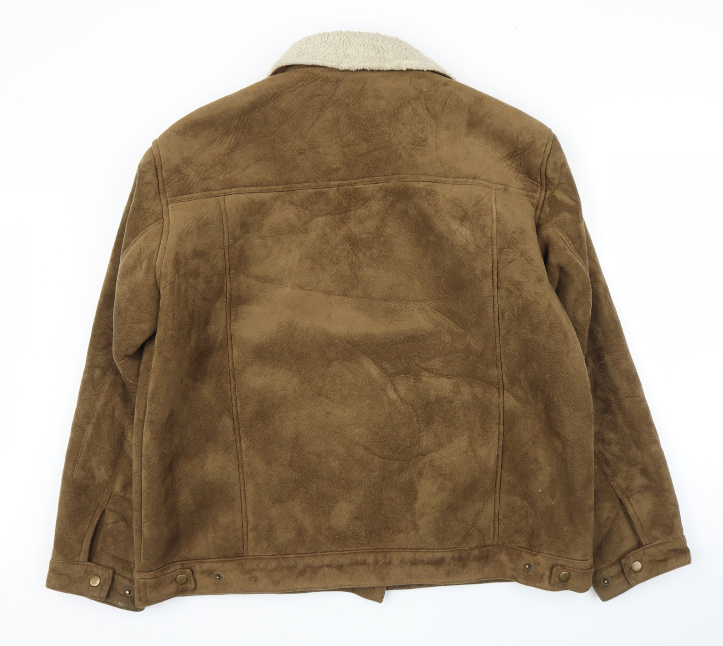 BHS Mens Brown   Motorcycle Jacket Coat Size L