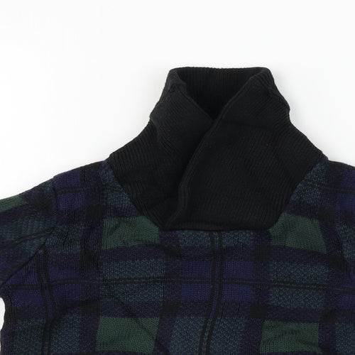 Gap  Boys Black Check  Pullover Jumper Size 5 Years