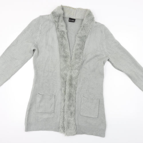 BYOU Womens Grey   Cardigan Jumper Size 12