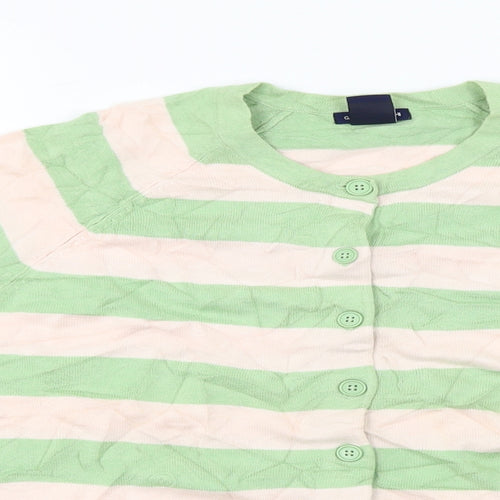 Gap  Womens Beige Striped  Cardigan Jumper Size M