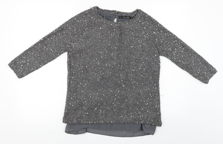 Zara Knit  Womens Grey   Pullover Jumper Size M