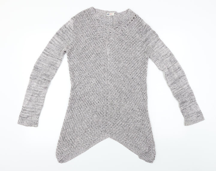 H&M  Girls Purple   Pullover Jumper Size 14 Years