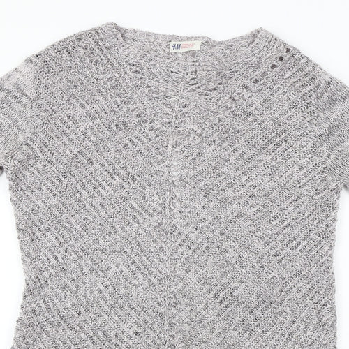 H&M  Girls Purple   Pullover Jumper Size 14 Years