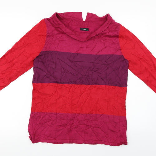 M&Co Womens Red Striped  Pullover Jumper Size 14