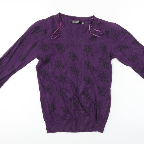 XSIDE  Womens Purple   Pullover Jumper Size XS