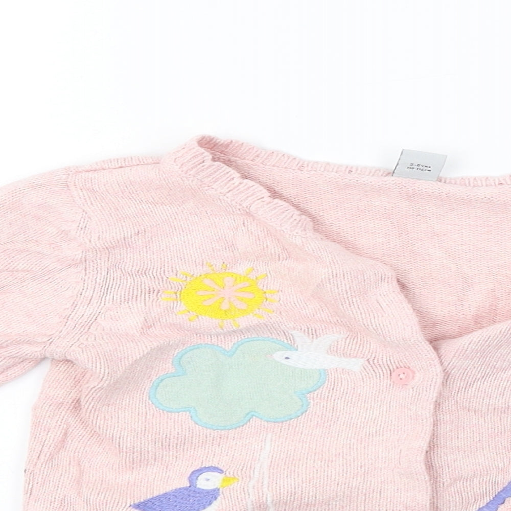 TU Girls Pink   Cardigan Jumper Size 5-6 Years