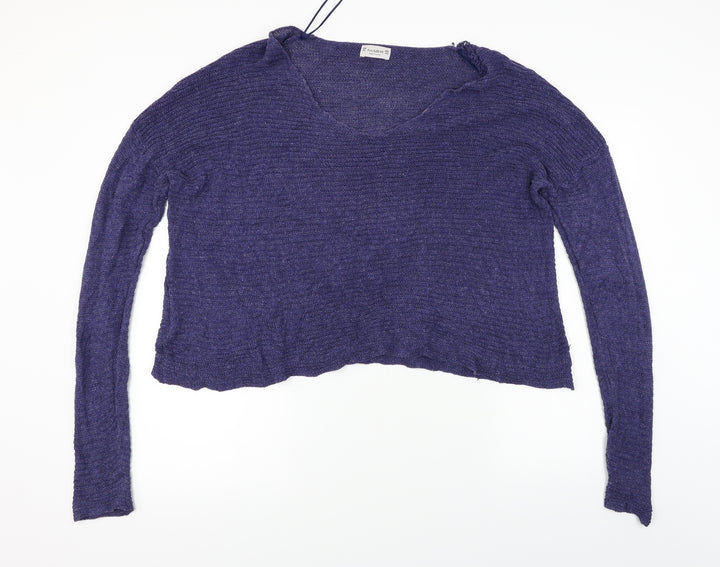 Pull&Bear Womens Blue Pullover Jumper Size XL