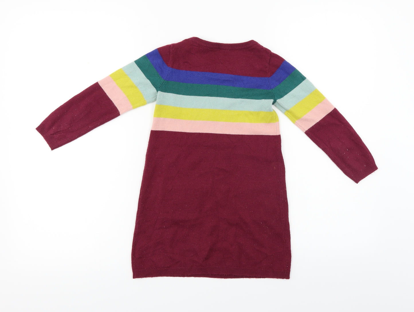 John Lewis  Boys Purple Striped  Pullover Jumper Size 4 Years