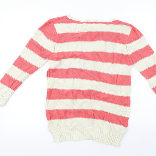 Papaya  Womens Ivory Striped  Pullover Jumper Size 12
