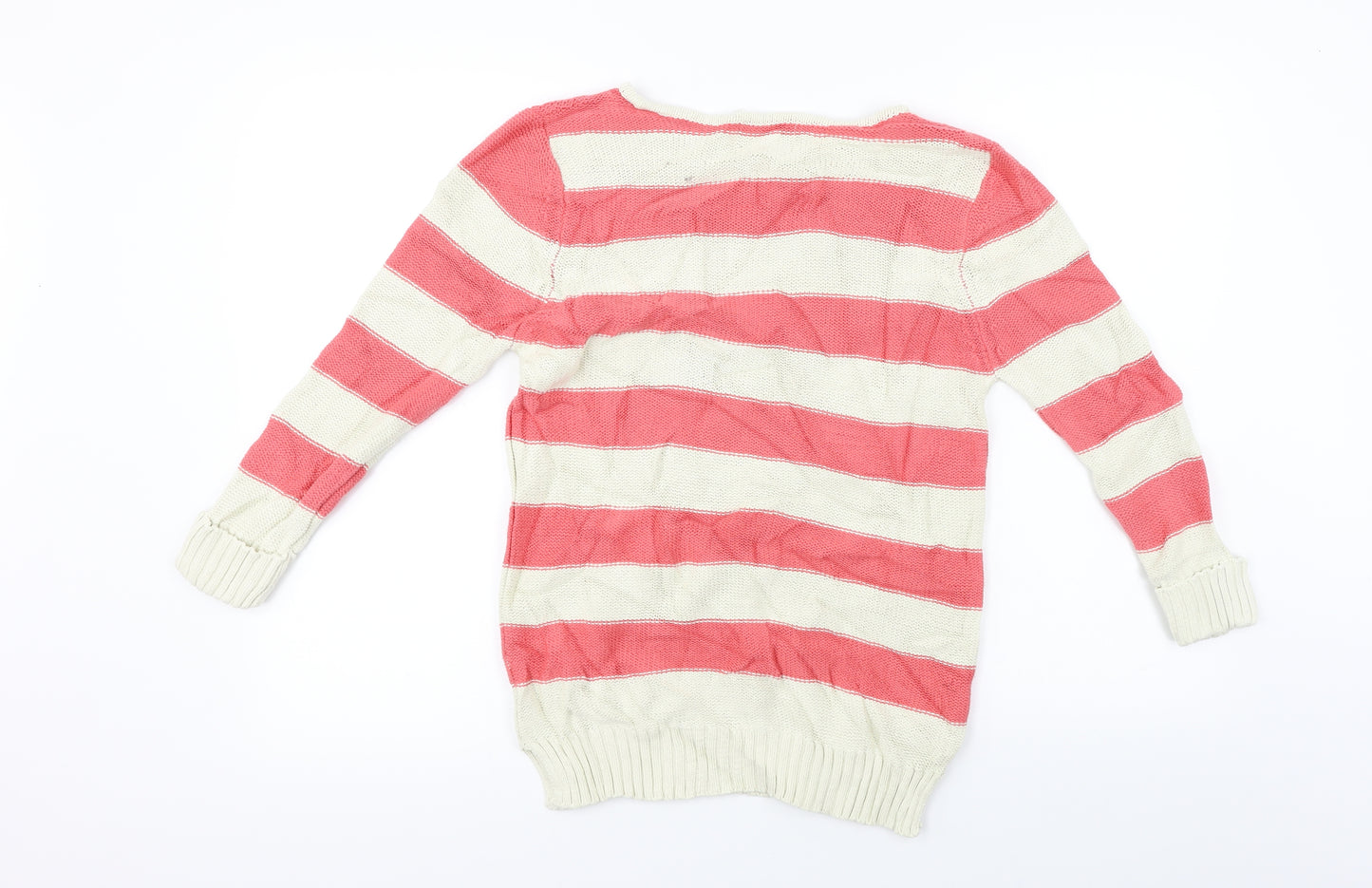 Papaya  Womens Ivory Striped  Pullover Jumper Size 12
