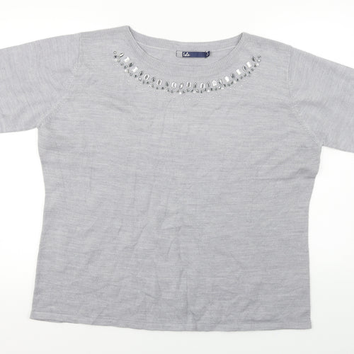 hle Womens Grey   Pullover Jumper Size XL