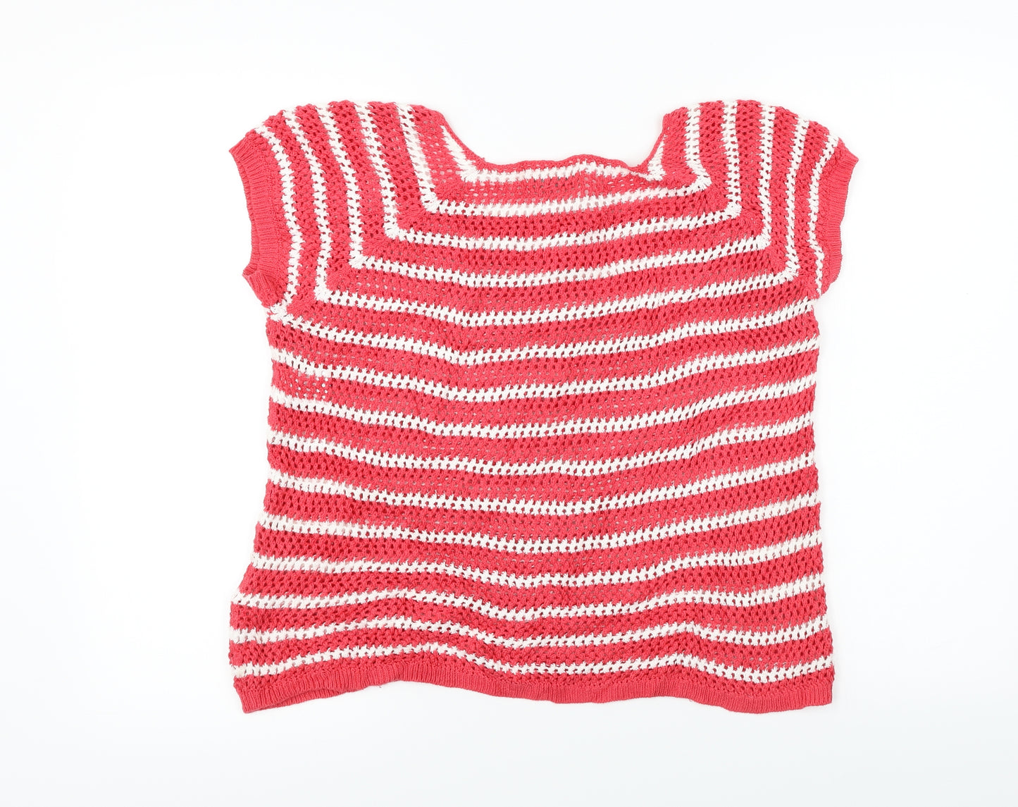 ose o ose Womens Pink Striped  Pullover Jumper Size M