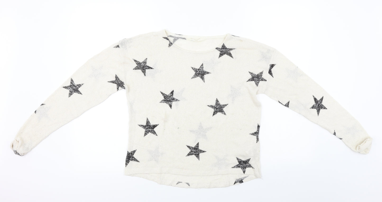 H&M  Girls Beige   Pullover Jumper Size 14 Years
