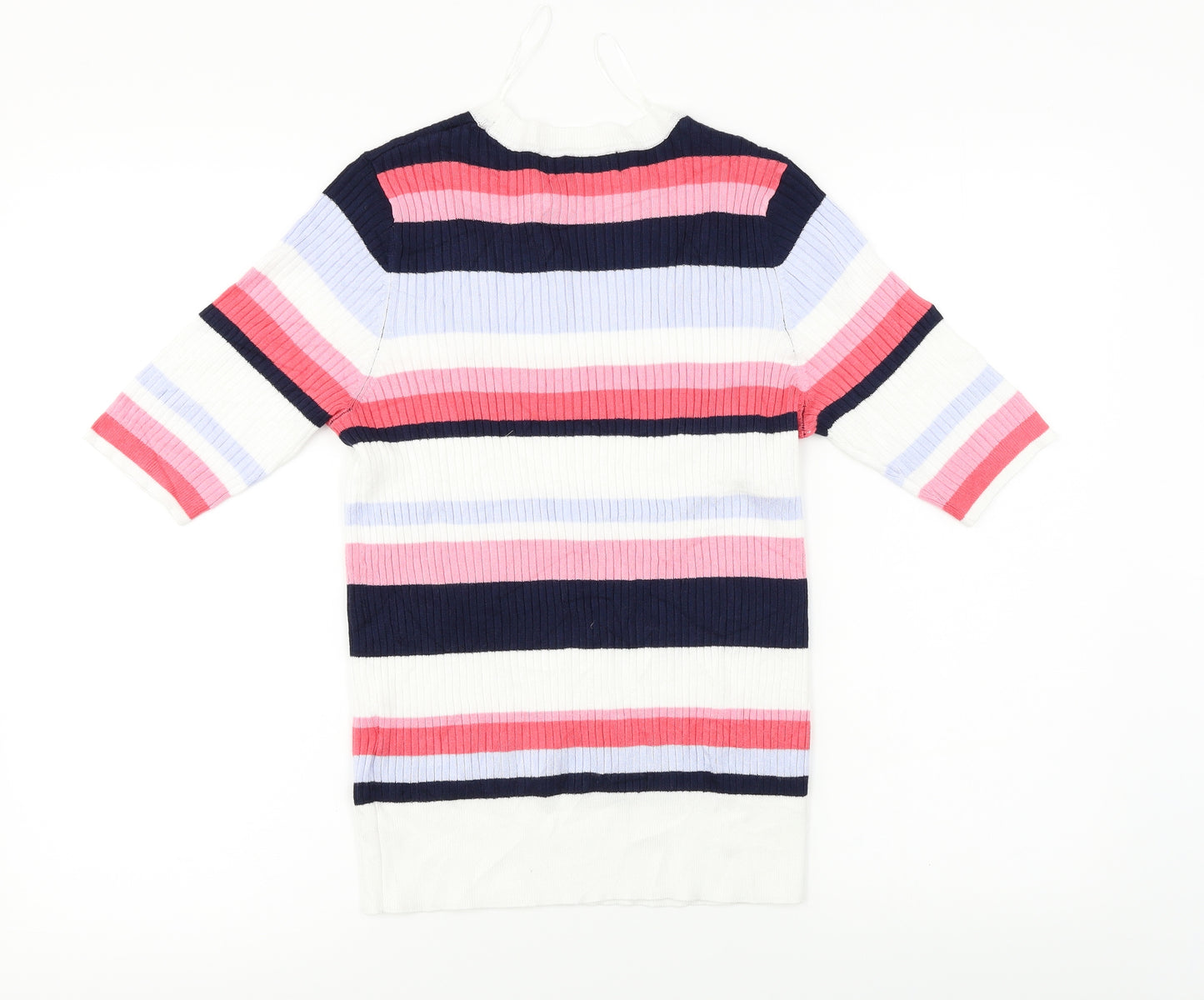 Marks and Spencer  Womens White Striped  Pullover Jumper Size 12