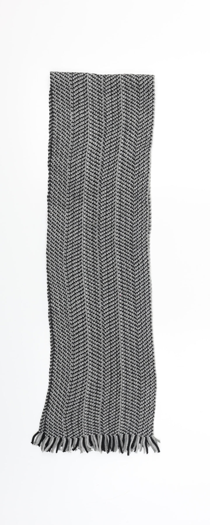 Preworn  Mens Black Striped   Scarf One Size