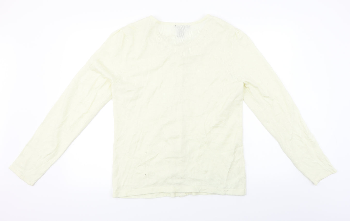 U-Knits  Womens Ivory   Cardigan Jumper Size XL