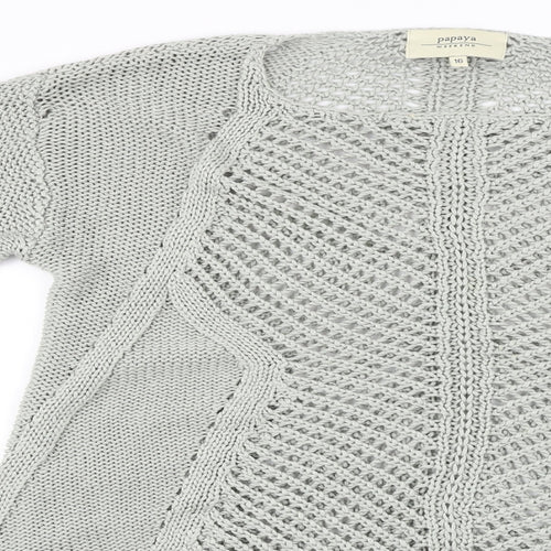 Papaya  Womens Grey   Pullover Jumper Size 16