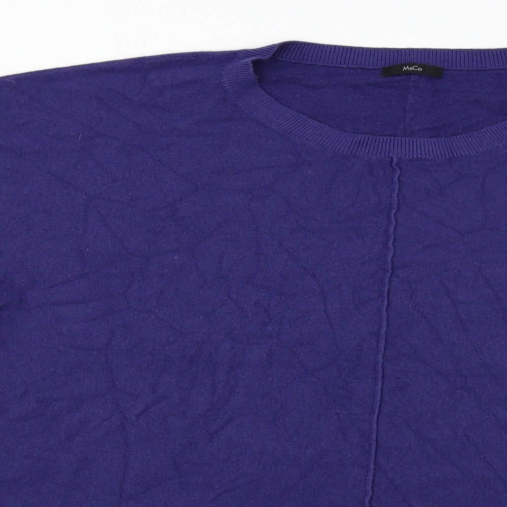 M&Co Womens Purple   Pullover Jumper Size 14