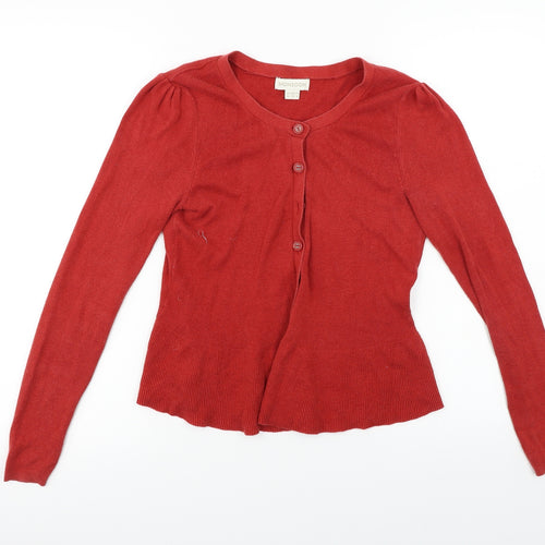 Monsoon  Womens Red Paisley  Cardigan Jumper Size 10