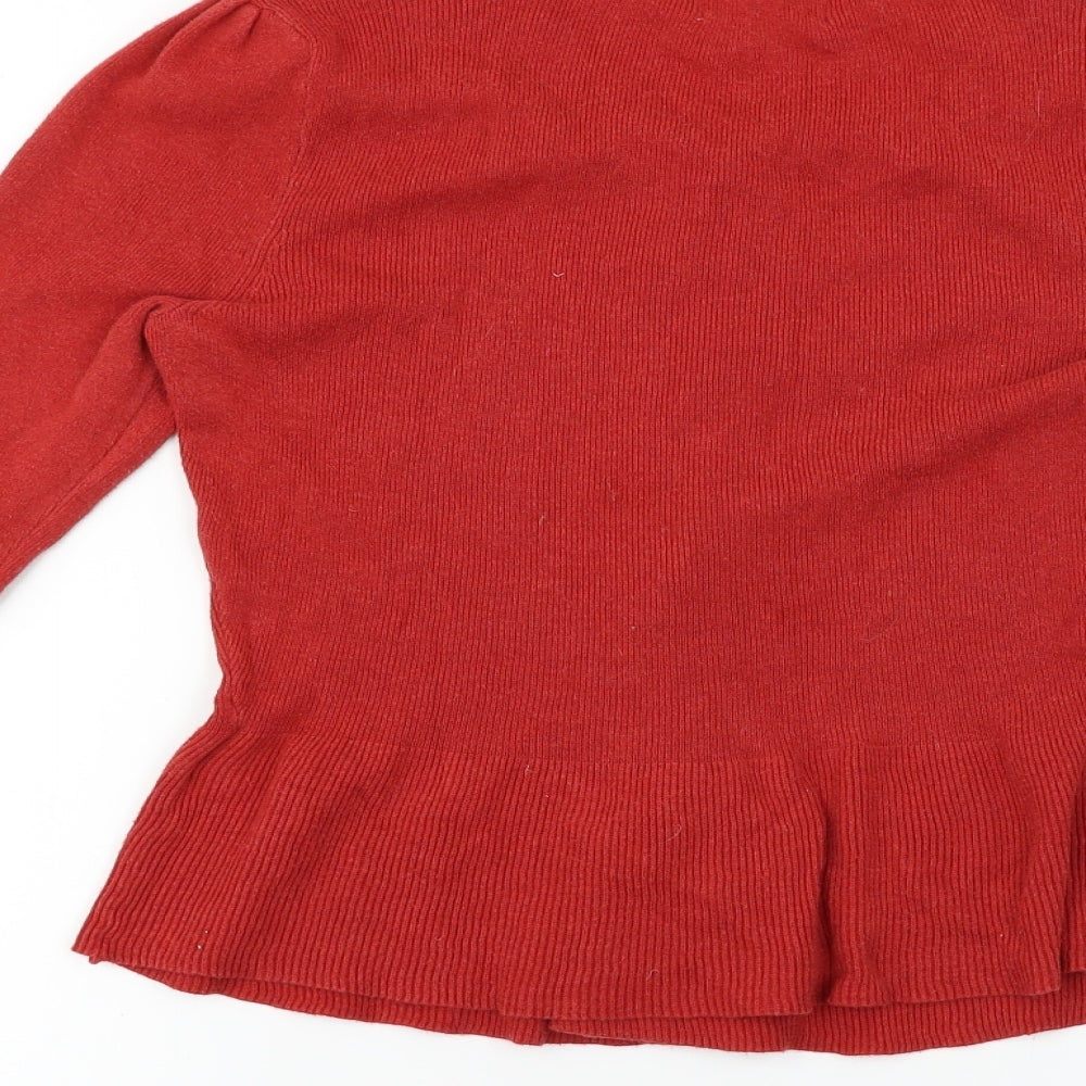 Monsoon  Womens Red Paisley  Cardigan Jumper Size 10
