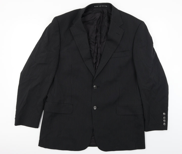 Peter Van Holland  Mens Black   Jacket Blazer Size 46