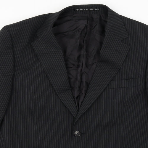 Peter Van Holland  Mens Black   Jacket Blazer Size 46