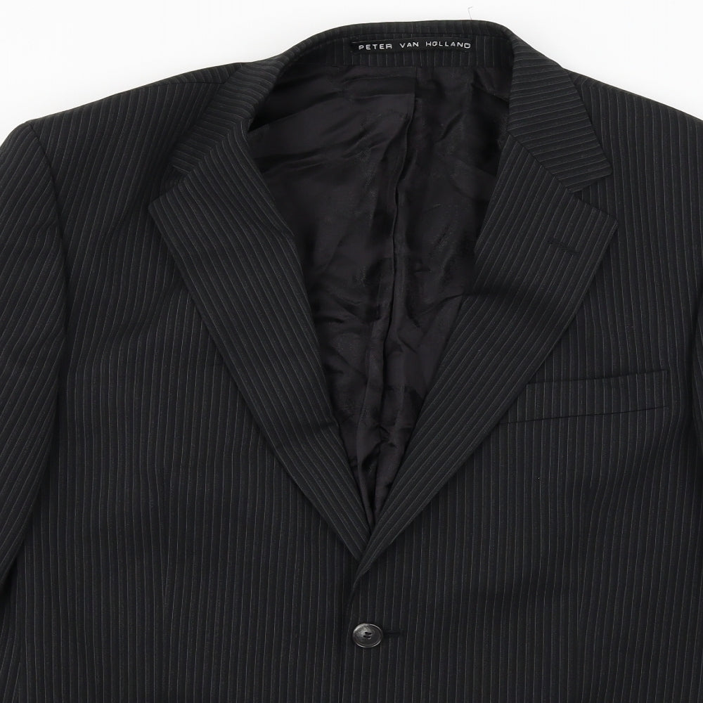 Peter Van Holland  Mens Black   Jacket Blazer Size 46