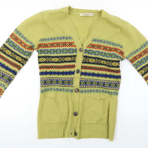 diversion  Womens Yellow   Cardigan Jumper Size M