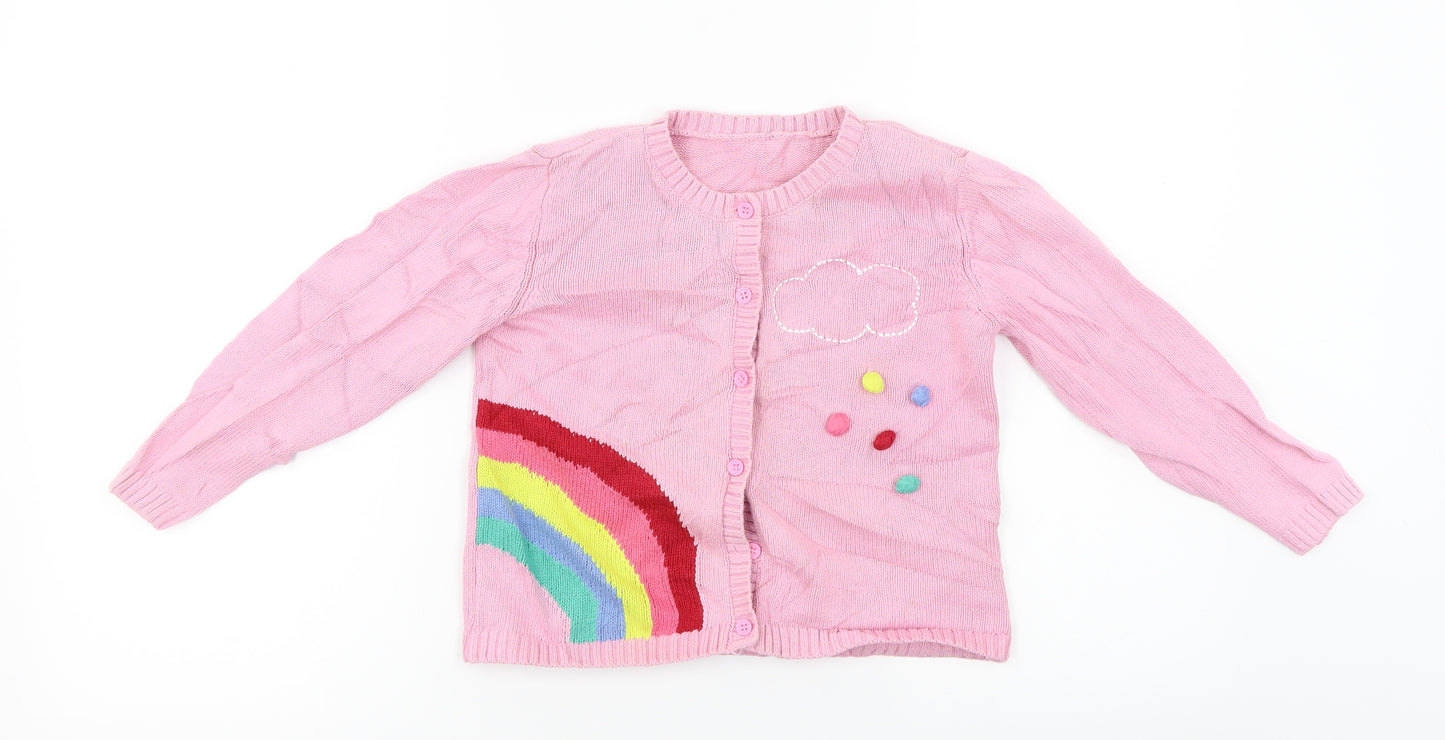 Matalan  Girls Pink   Cardigan Jumper Size 5-6 Years