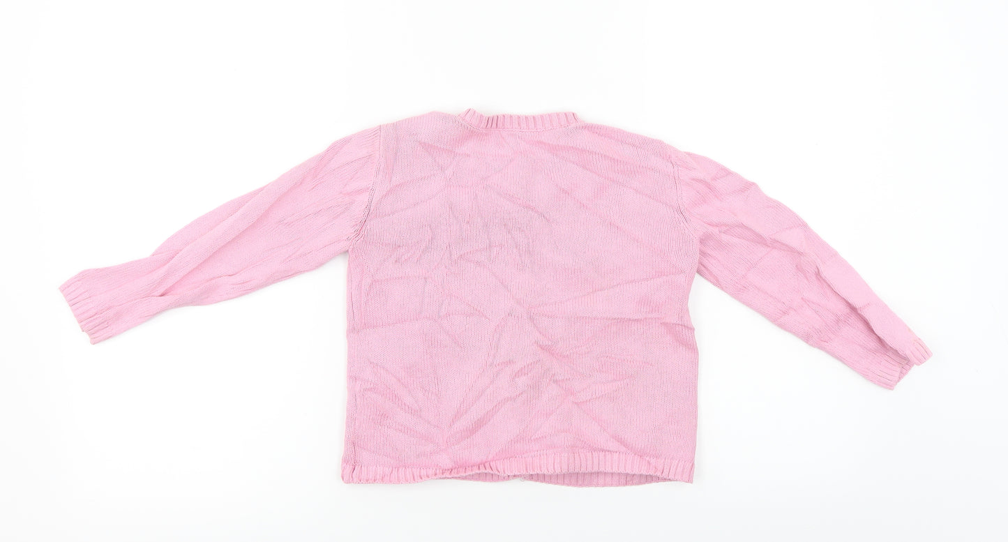 Matalan  Girls Pink   Cardigan Jumper Size 5-6 Years