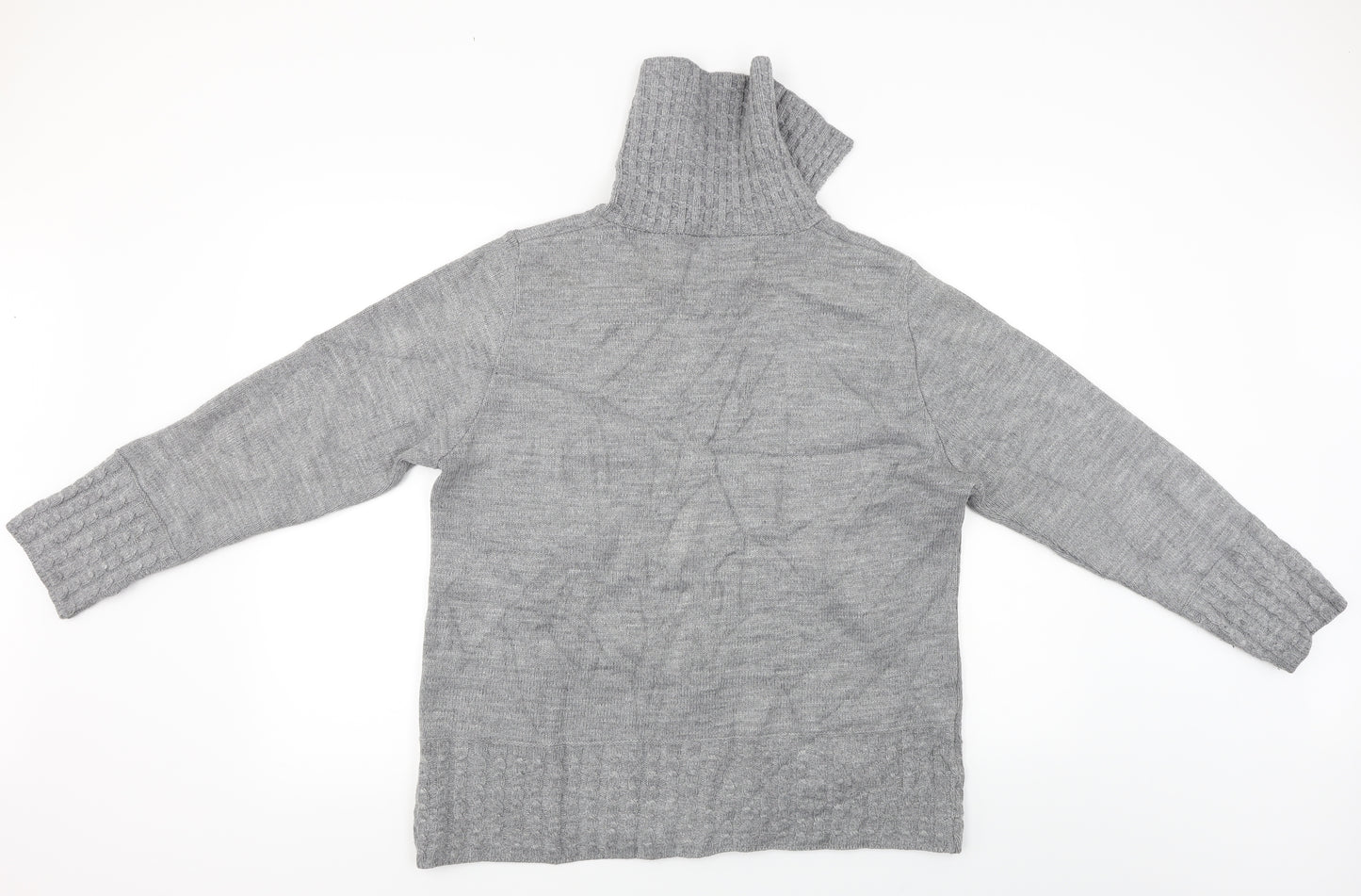 Florida  Womens Grey Floral  Full Zip Jumper Size L