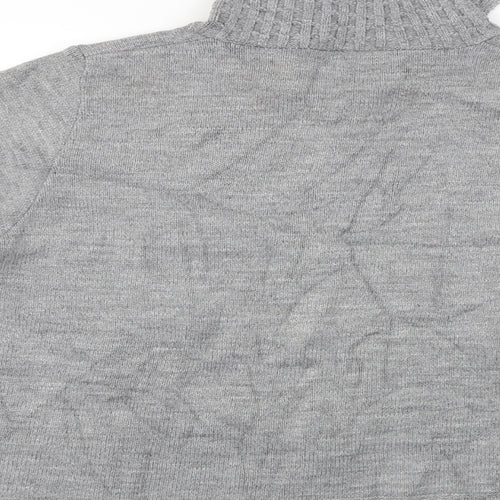 Florida  Womens Grey Floral  Full Zip Jumper Size L