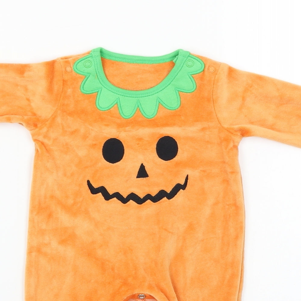 Nutmeg Boys Orange   Babygrow One-Piece Size 0-3 Months