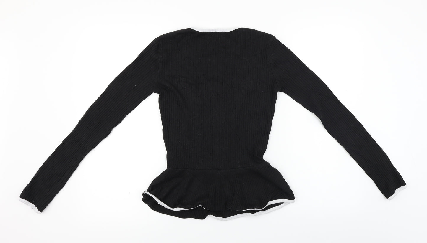 Zara Womens Black   Pullover Jumper Size S