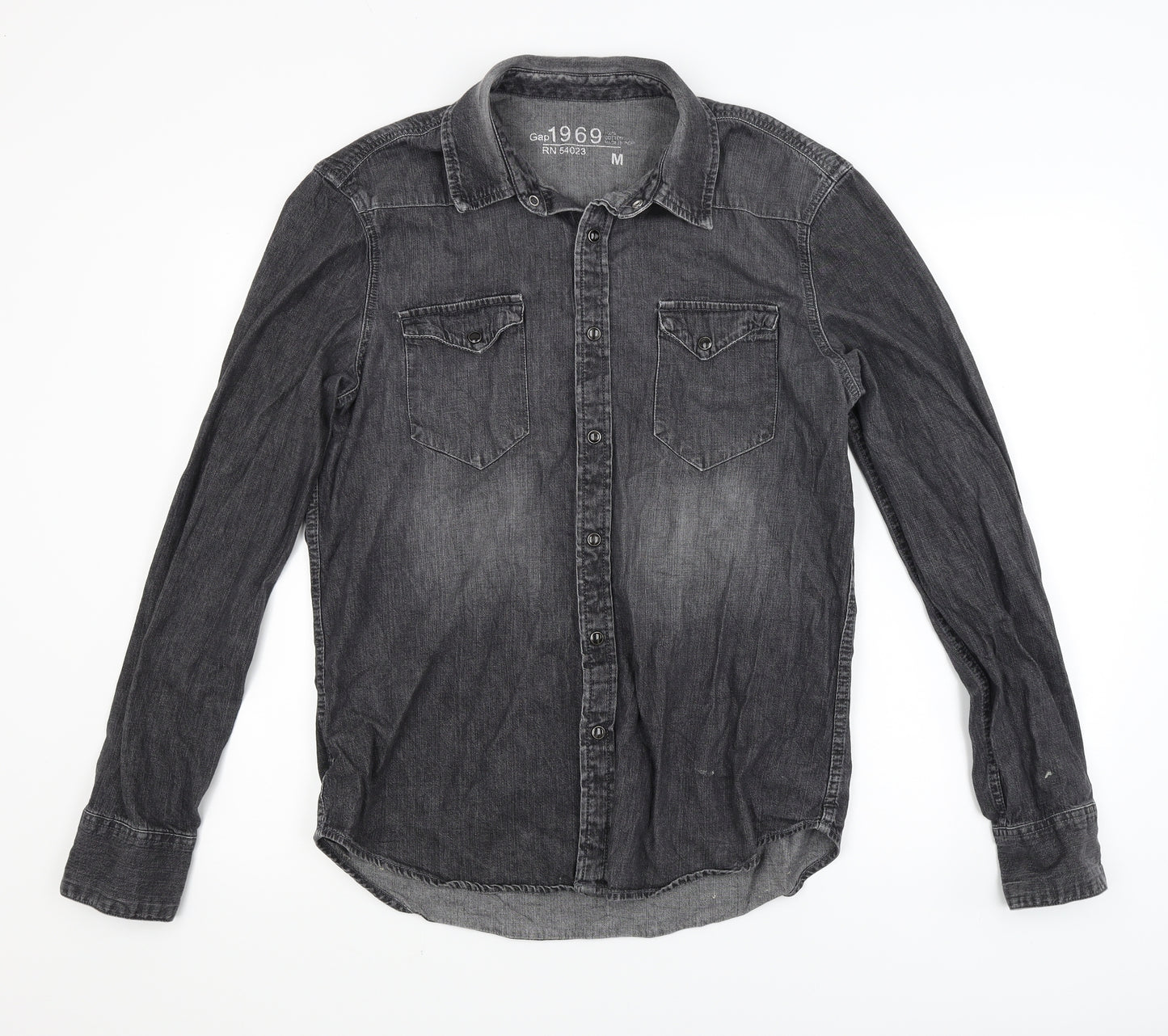 Gap Mens Grey    Button-Up Size M