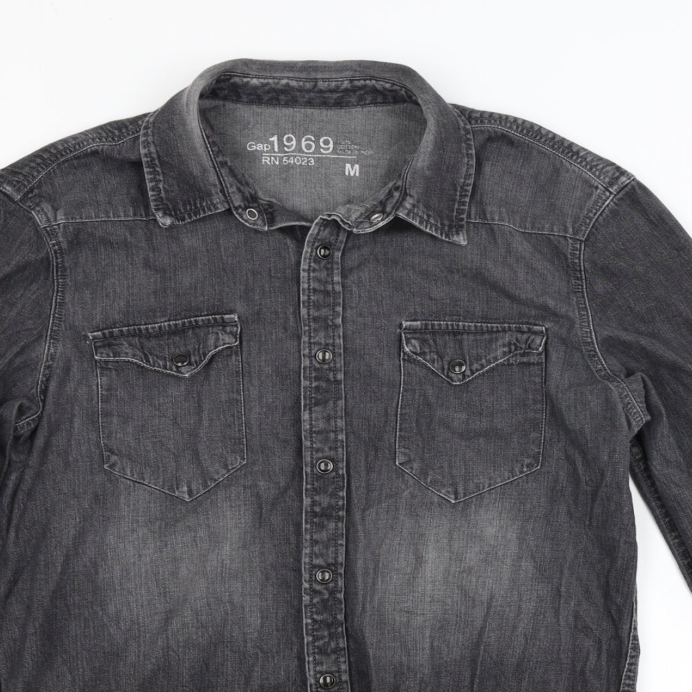Gap Mens Grey    Button-Up Size M