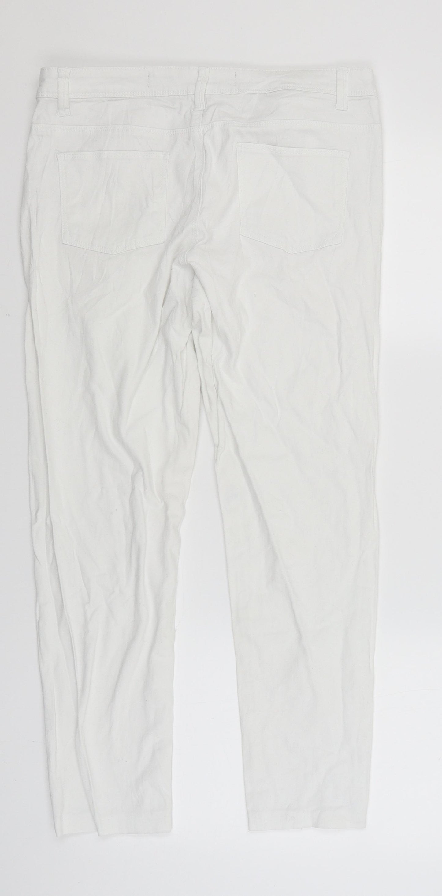 Denim Co Womens White   Cropped Jeans Size 14 L25 in