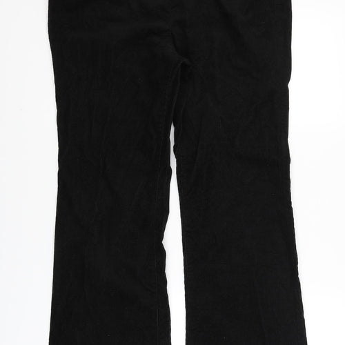 Essentials Womens Black  Corduroy Trousers  Size 14 L28 in