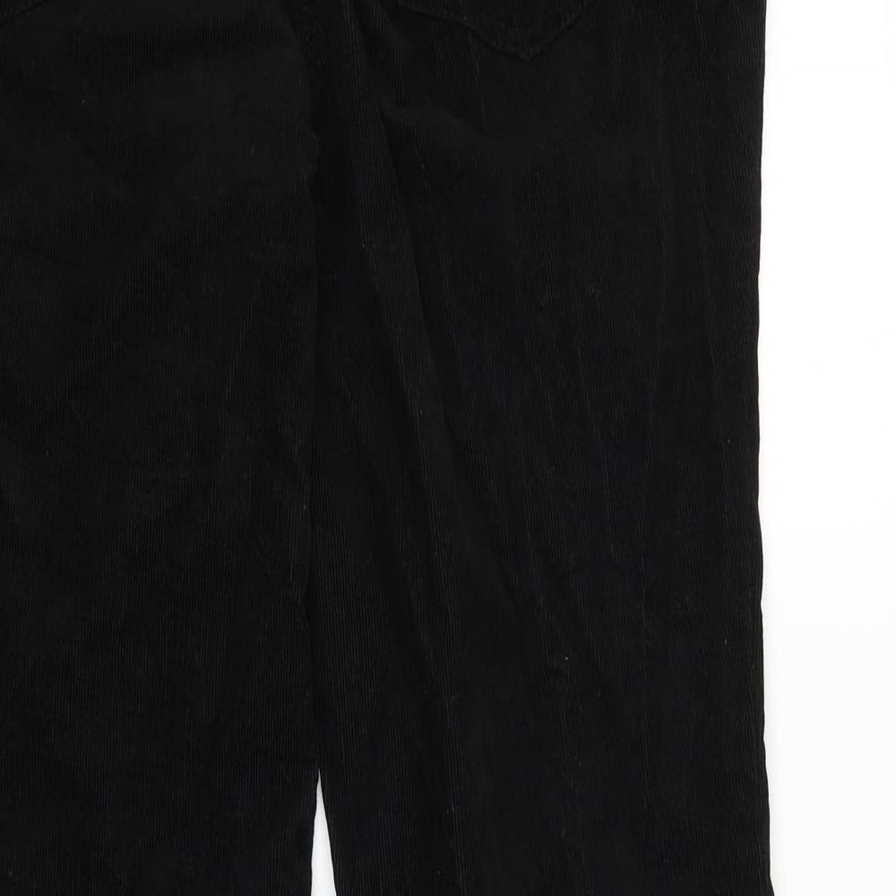 Essentials Womens Black  Corduroy Trousers  Size 14 L28 in
