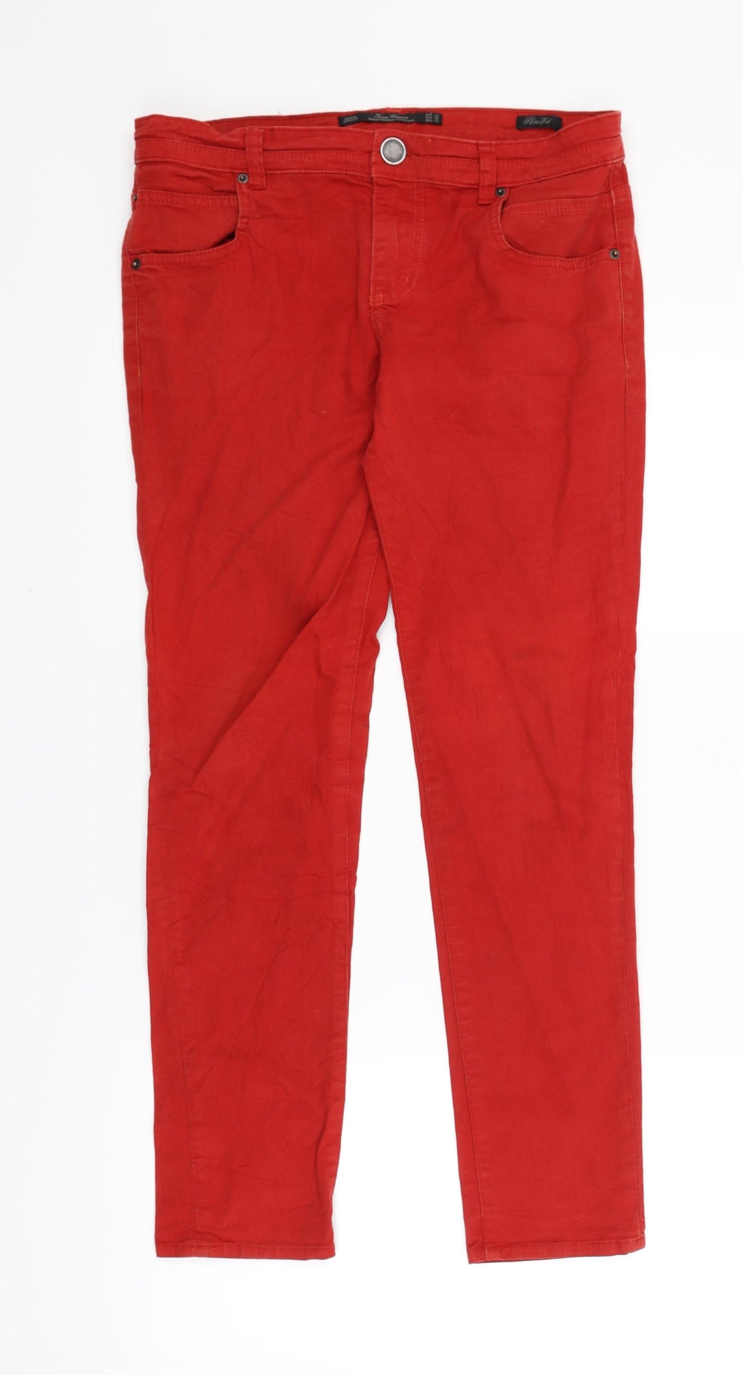 Leana Woman Womens Red   Skinny Jeans Size 8 L27 in